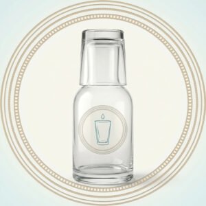 Etched Glass Carafe & Tumbler Set